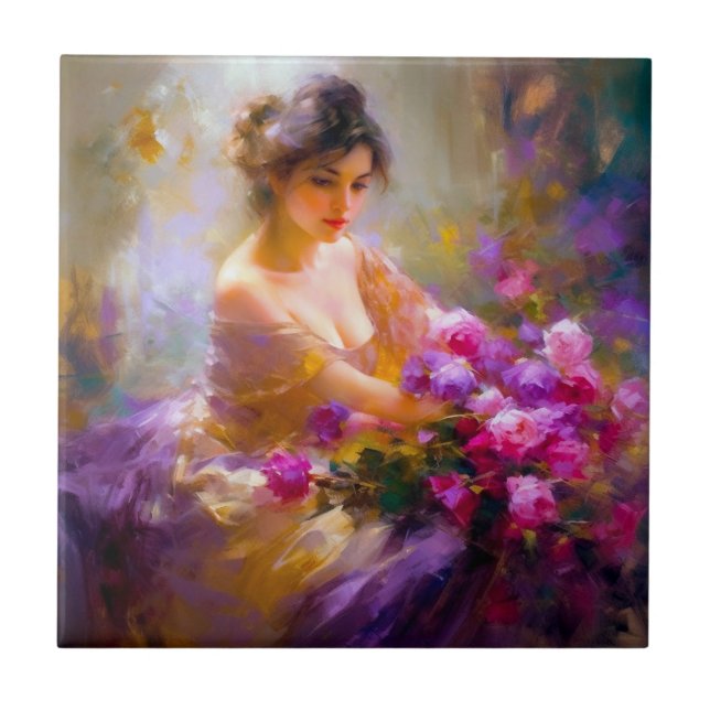 Sensual Portrait Ceramic Tile (Front)