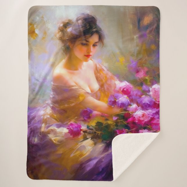 Sensual Portrait Sherpa Blanket (Front)