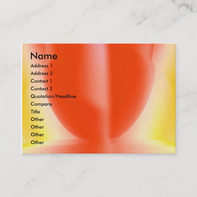 Sensual Red Business Card (Front)