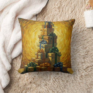 Sensual Van Gogh-esque Christmas line Cushion