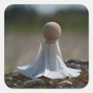 Sensually wrapped figurine in a flower dress. square sticker