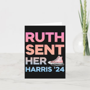 Sent Her Harris 24 Feminist Kamala Woman Presisden Card