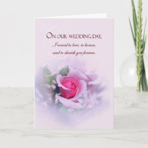 Sentimental Anniversary Wedding Vows With Rose Card
