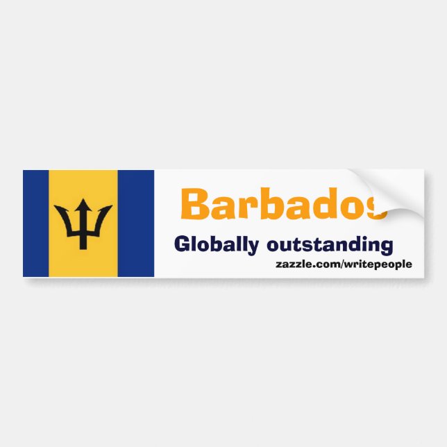 Sentimental barbados bumper sticker (Front)