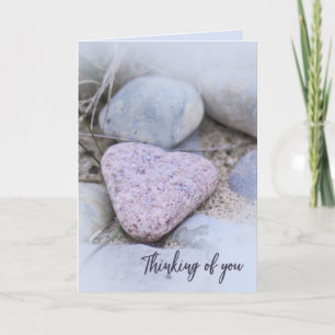 Sentimental Beach Stone Thinking of You Card