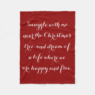 Sentimental Christmas poem Fleece Blanket