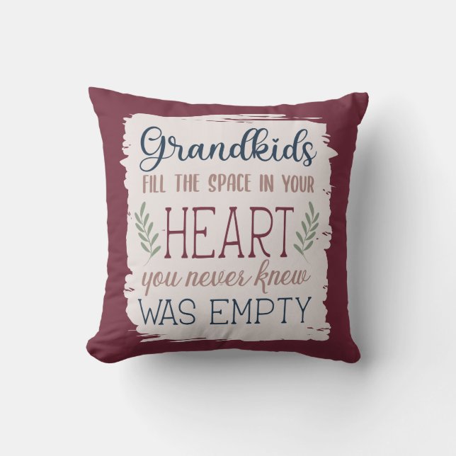 Sentimental Grandparent's Day Quote Keepsake Gift Cushion (Front)