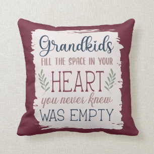 Sentimental Grandparent's Day Quote Keepsake Gift Cushion