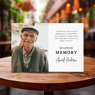 Sentimental Keepsake Funeral Photo  Guest Book