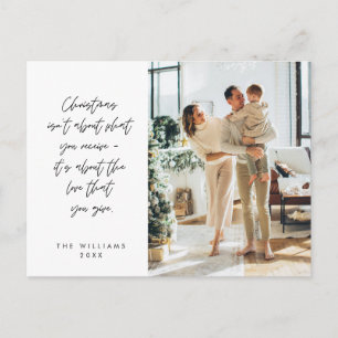 Sentimental, Merry Christmas, Family Photo Postcard