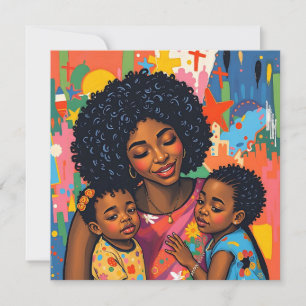 Sentimental Mother and Daughter Art Mother's Day Card