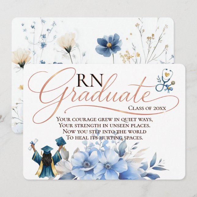 Sentimental Nursing Graduation Tribute (Front/Back)