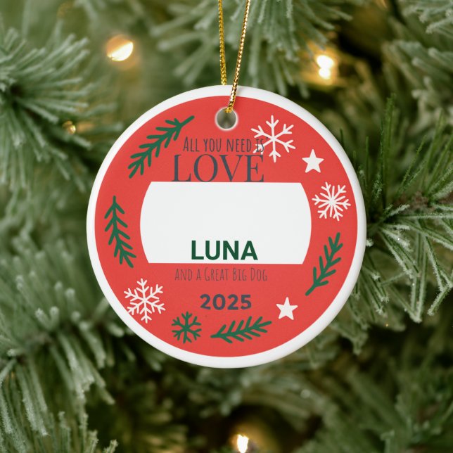 Sentimental Pet Ornament | All You Need is Love an (Tree)
