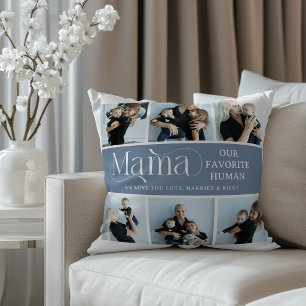 Sentimental Photo Collage Mama Keepsake Cushion