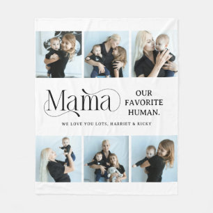 Sentimental Photo Collage Mama Keepsake  Fleece Blanket