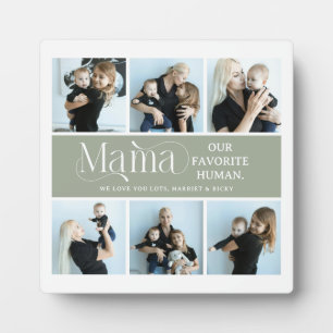 Sentimental Photo Collage Mama Keepsake Plaque