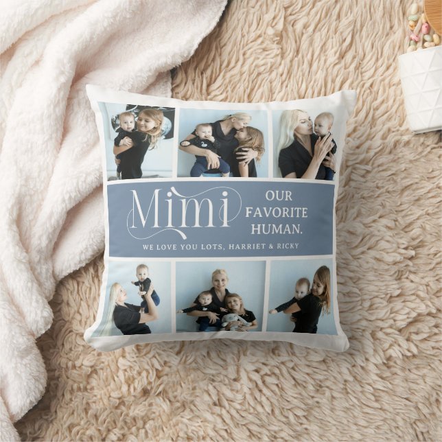 Sentimental Photo Collage Mimi Keepsake  Cushion (Blanket)
