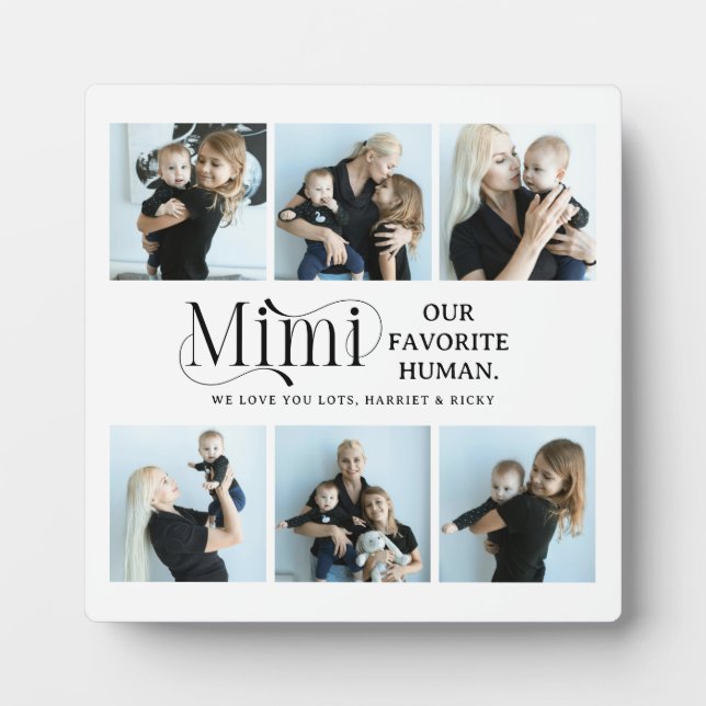 Sentimental Photo Collage Mimi Keepsake  Plaque (Front)