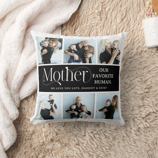 Sentimental Photo Collage Mom Keepsake  Cushion (Blanket)