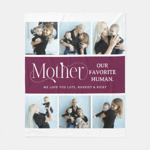 Sentimental Photo Collage Mother Keepsake  Fleece Blanket