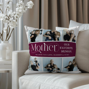 Sentimental Photo Collage Mum Keepsake Cushion