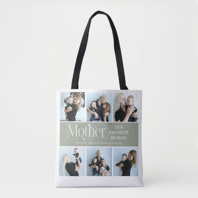 Sentimental Photo Collage Mum Keepsake  Tote Bag (Front)