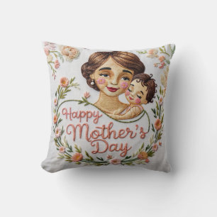 Sentimental Script Mother's Day Throw Pillow