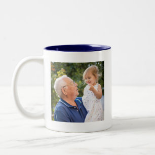 Sentimental World’s Best Grandpa Photo Keepsake Two-Tone Coffee Mug