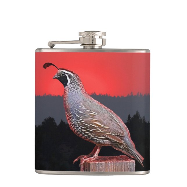 SENTINEL AT SUNSET HIP FLASK (Front)