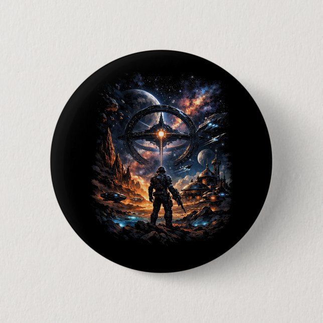 Sentinel of the Star Gate 6 Cm Round Badge (Front)