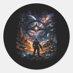 Sentinel of the Star Gate Classic Round Sticker