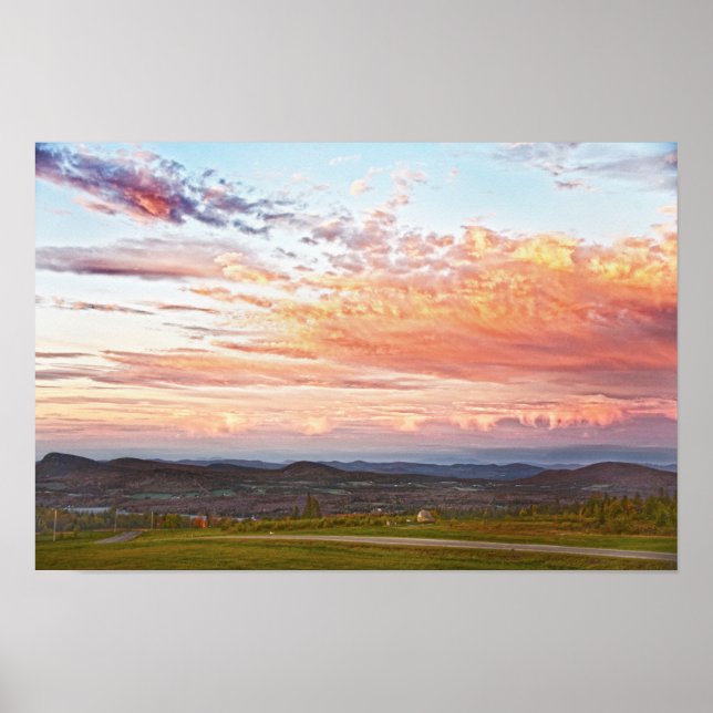 Sentinel Rock Sunset, Vermont Poster (Front)
