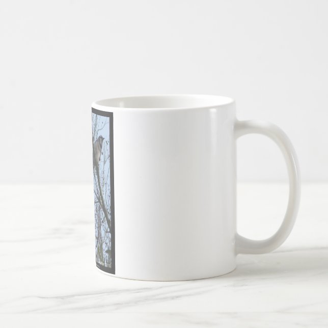 Sentinels Blue Jay and Cardinal by Lee Hiller Coffee Mug (Right)