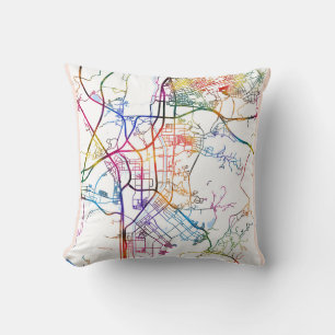 Seongnam-si South Korea City Map Cushion