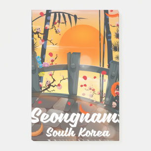 Seongnam South Korea travel poster Post-it Notes