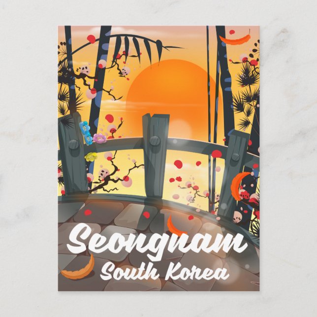 Seongnam South Korea travel poster Postcard (Front)