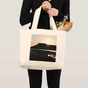 Seongsan Sunrise Peak Jeju Korea Large Tote Bag