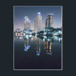 Seoul at night over the river postcard<br><div class="desc">A beautiful picture of Seoul at night over the Han River. The reflection of buildings in the water make it especially lovely.</div>