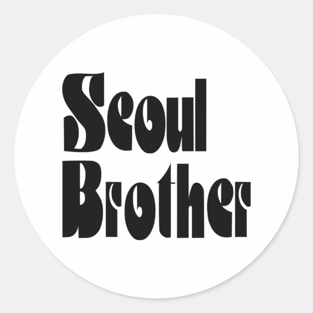 Seoul Brother Classic Round Sticker (Front)