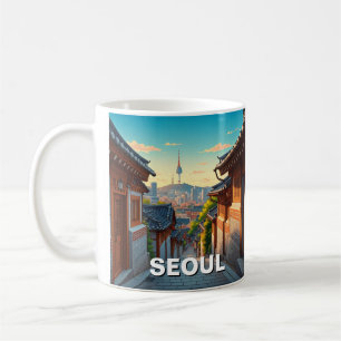 Seoul Bukchon South Korea Sunset Coffee Mug