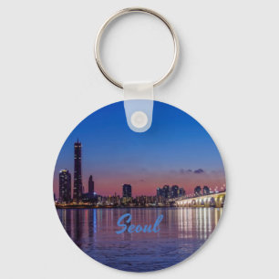 Seoul Capital of South Korea City Skyline Key Ring