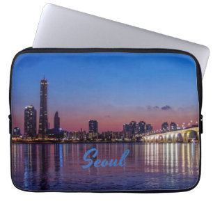 Seoul Capital of South Korea City Skyline Laptop Sleeve