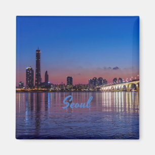 Seoul Capital of South Korea City Skyline Magnet