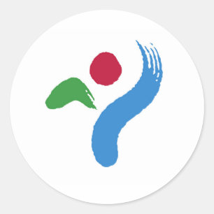 Seoul city flag korea symbol classic round sticker