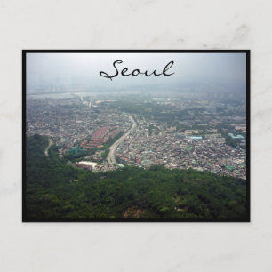 seoul city view postcard