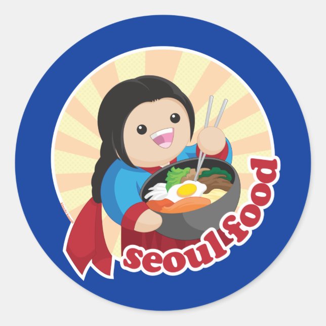 Seoul Food Classic Round Sticker (Front)