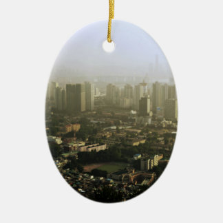 Seoul From Above Urban Photo Ceramic Ornament
