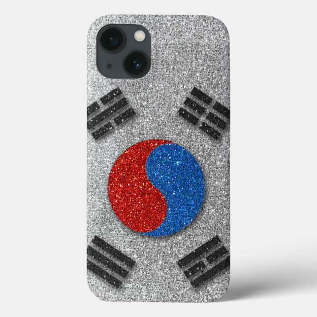 Seoul Korean Flag of Korea Glitter Trendy Stylish Case-Mate iPhone Case (Back)
