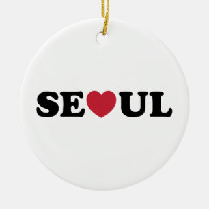 Seoul Love Heart Ceramic Ornament