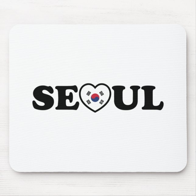 Seoul Love Heart Flag Mouse Pad (Front)
